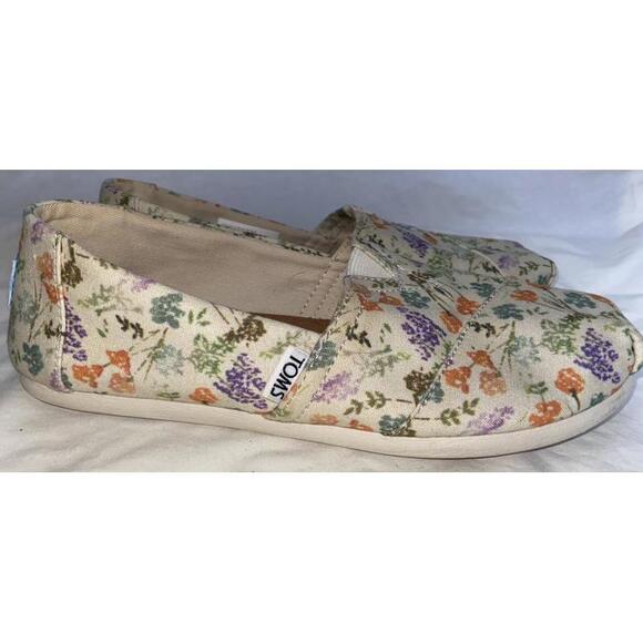 TOMS Women’s 7 US 37.5 EU Classic Natural Alpargata California Wildflower Shoes - Picture 5 of 8